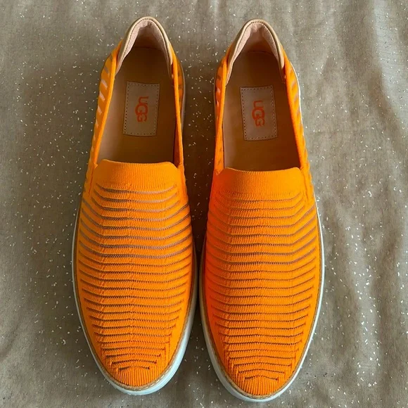 Brand New UGG Sammy Breeze Slip-On Bright Neon Orange Sneakers - Picture 3 of 16